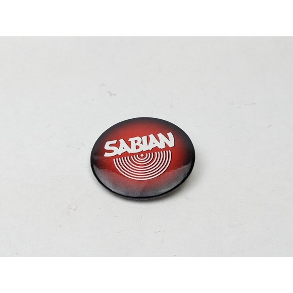 SET OF 2 Sabian Cymbals Button Pin Pinback Music Drummer Gear - Picture 2 of 3